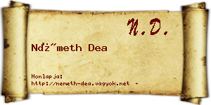 Németh Dea névjegykártya